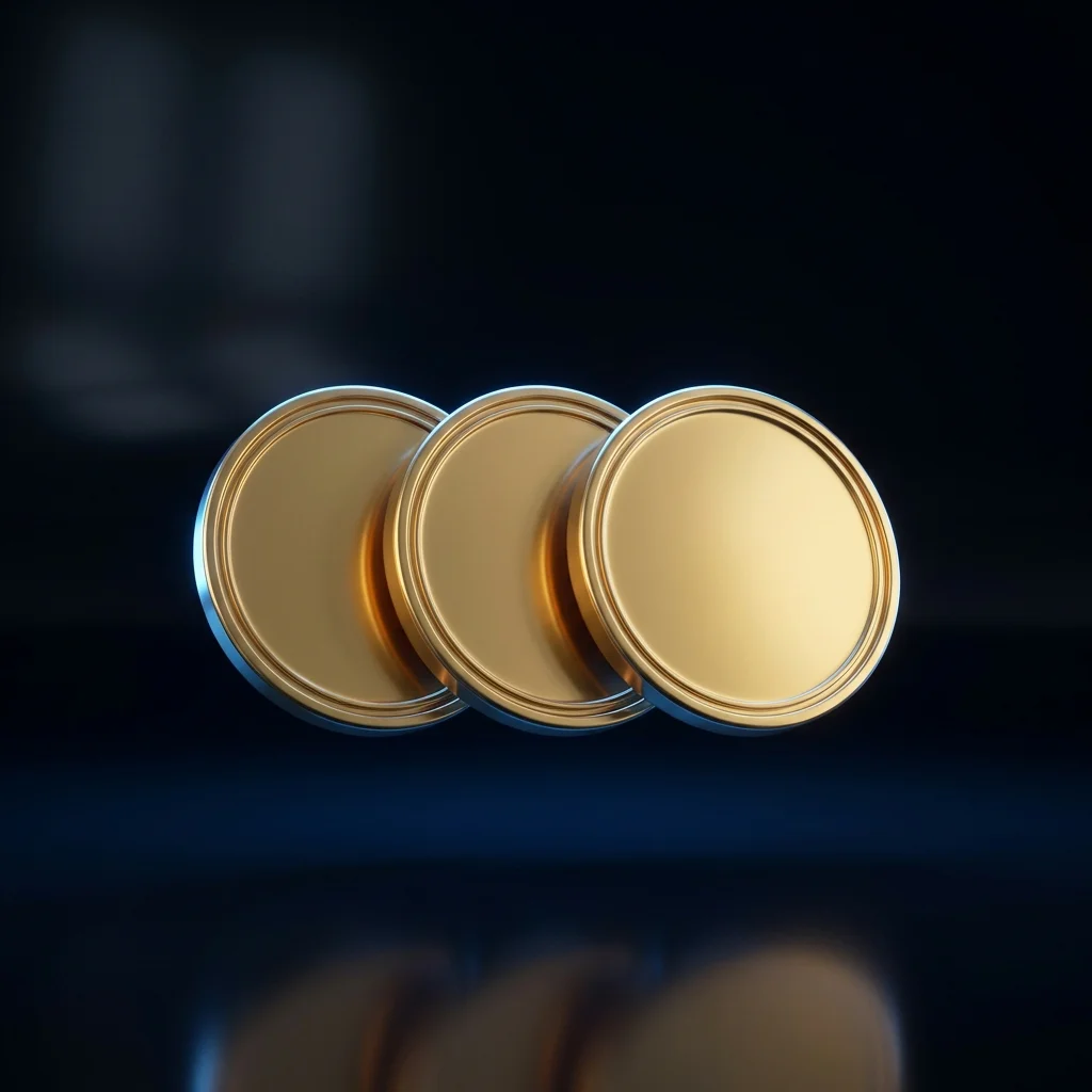 Three coins — paid in three instalments