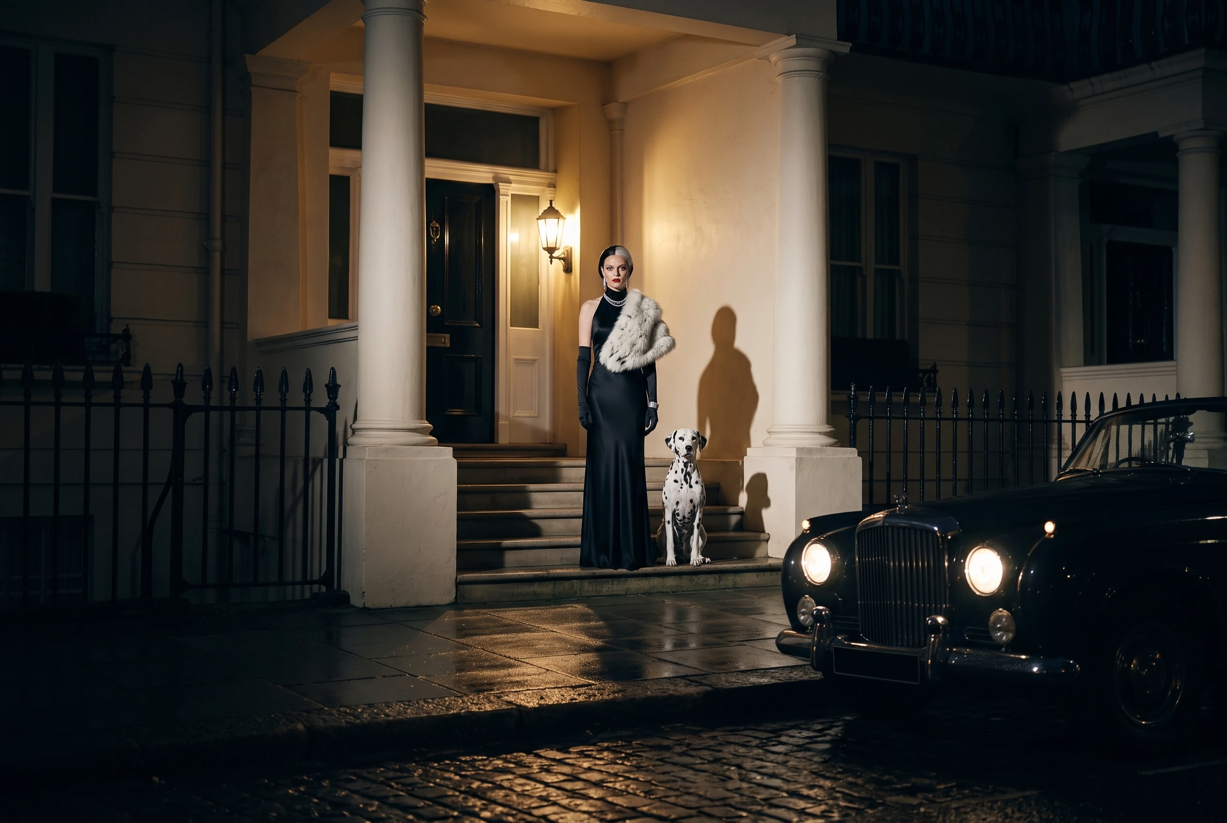 The Arrival — The car stops at the house. The cameras find me before the door does. I don’t hurry for anyone.