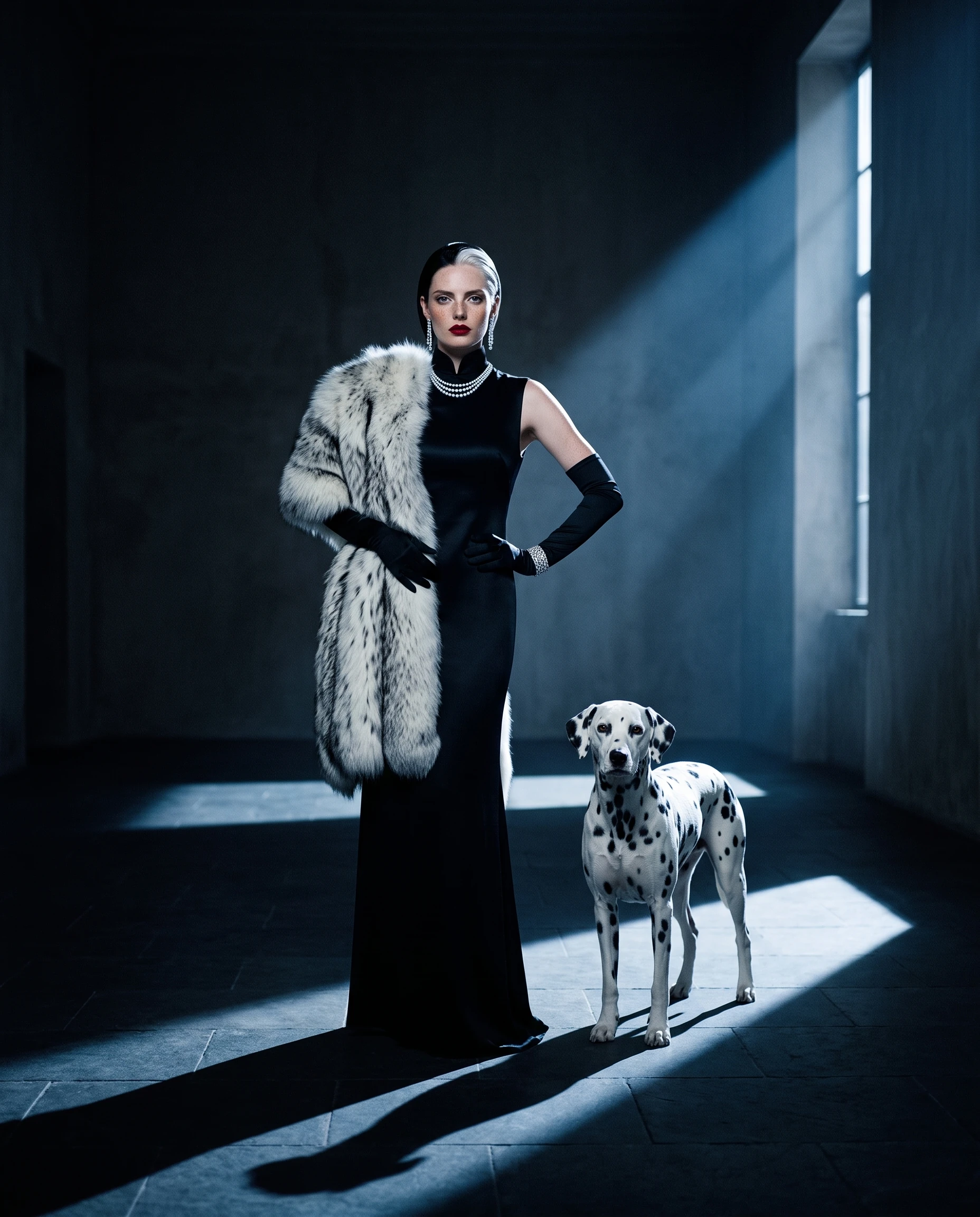 The Grand Hall — One shaft of light in an empty hall, one dalmatian in it with me. I don’t need the room lit to own it.
